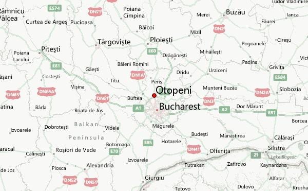 otopeni বিমানবন্দর মানচিত্র