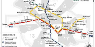 মেট্রো মানচিত্র bucuresti